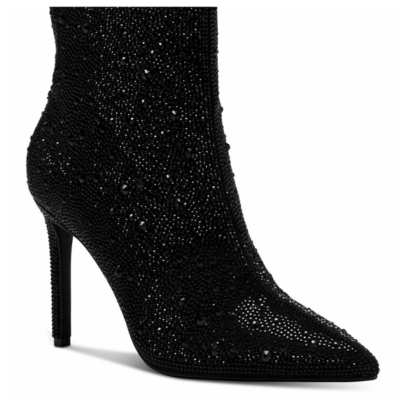INC International Concepts Reisa Black Sparkling Studs Booties Heels Sz 9 NIB! - Picture 6 of 7